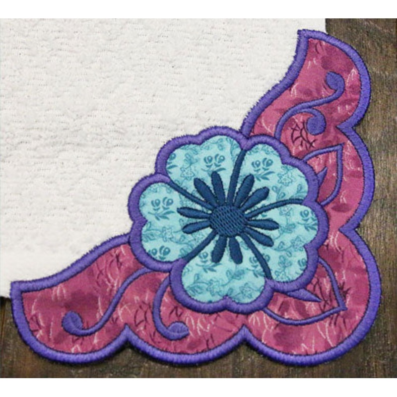 Country Flower Corner – Right (Edgy Applique)