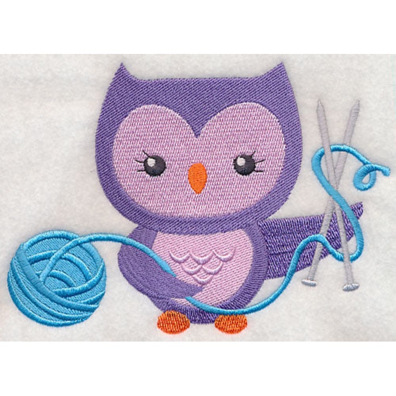 Crafty Owl – Knitting|4.82″ x 6.88″ / 122.53mm x 174.84mm|2.7″ x 3.86″ / 68.7mm x 97.94mm|All Sizes