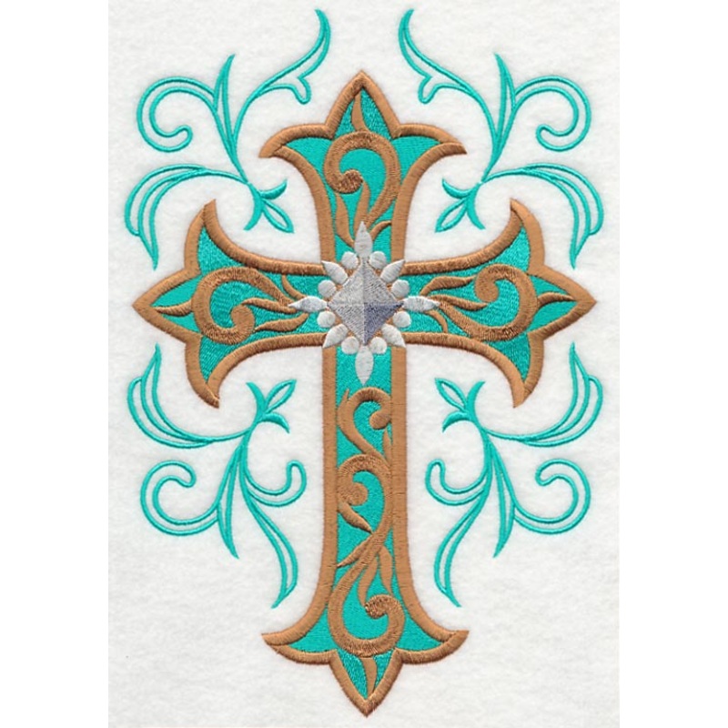 Cross and Filigree Swirls|10.03″ x 6.85″ / 254.78mm x 173.97mm|8.59″ x 5.87″ / 218.28mm x 149.09mm|7.81″ x 5.34″ / 198.42mm x 135.54mm|6.86″ x 4.69″ / 174.3mm x 119.08mm|All Sizes