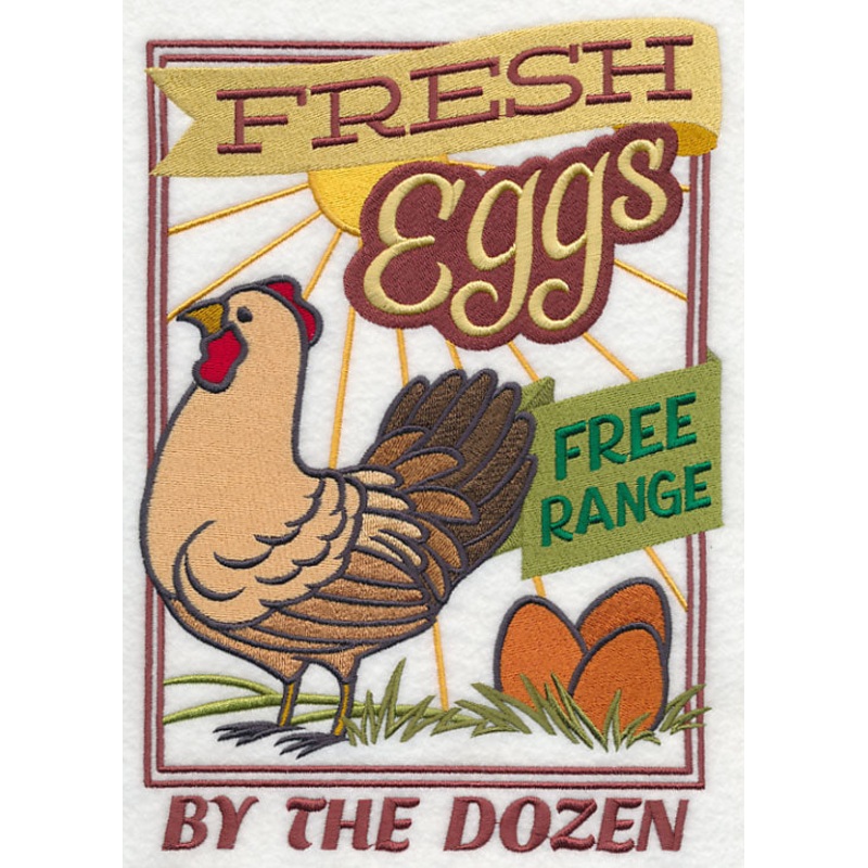 Fresh Eggs By The Dozen|9.77″ x 6.9″ / 248.28mm x 175.31mm|7.79″ x 5.5″ / 197.83mm x 139.72mm|6.88″ x 4.86″ / 174.84mm x 123.51mm|All Sizes