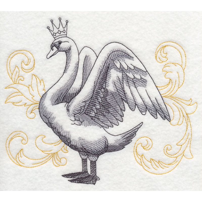 Swan In Crown|6.74″ x 7.8″ / 171.26mm x 198.09mm|5.85″ x 6.77″ / 148.59mm x 171.85mm|4.85″ x 5.61″ / 123.13mm x 142.41mm|All Sizes