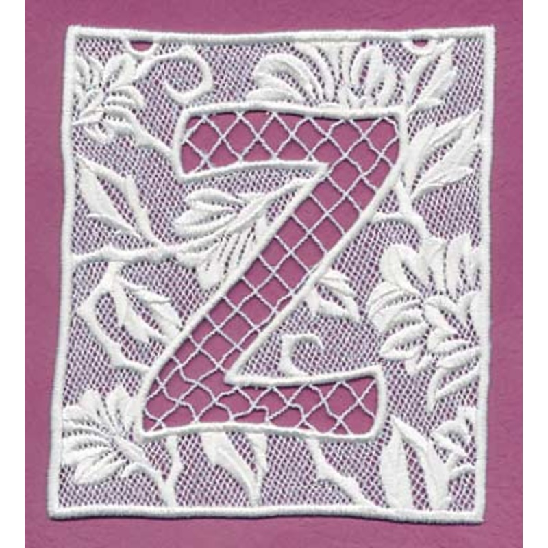 Bunting Letter Z (Lace)|5.67″ x 4.87″ / 143.93mm x 123.71mm|3.9″ x 3.35″ / 99mm x 85.09mm|All Sizes