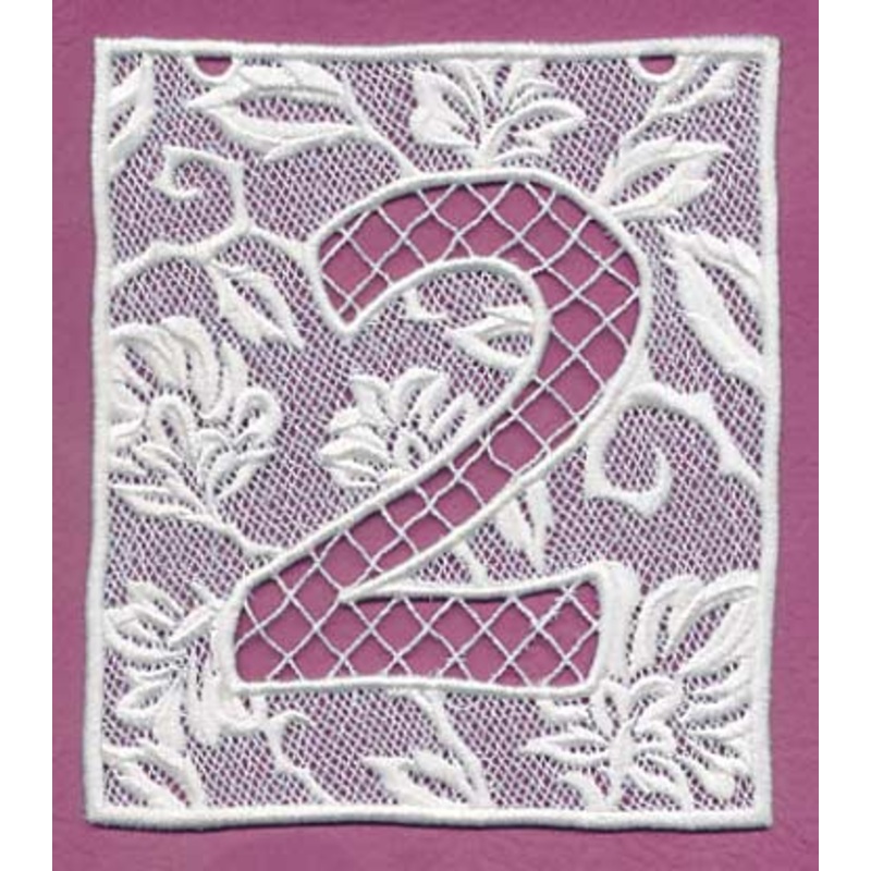Bunting Number 2 (Lace)|5.67″ x 4.87″ / 144mm x 123.62mm|3.9″ x 3.35″ / 99.03mm x 85.1mm|All Sizes