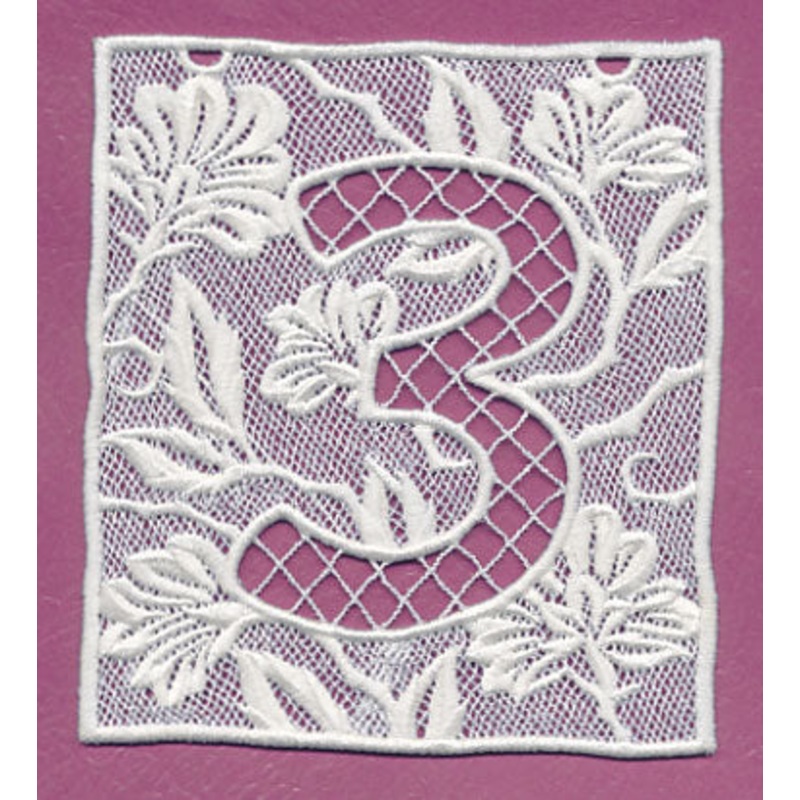 Bunting Number 3 (Lace)|5.67″ x 4.87″ / 144.1mm x 123.78mm|3.9″ x 3.35″ / 99.13mm x 85.17mm|All Sizes