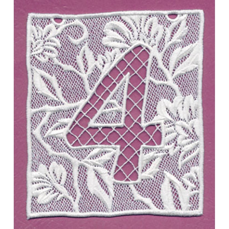 Bunting Number 4 (Lace)|5.67″ x 4.87″ / 144.03mm x 123.65mm|3.9″ x 3.35″ / 99.06mm x 85.12mm|All Sizes