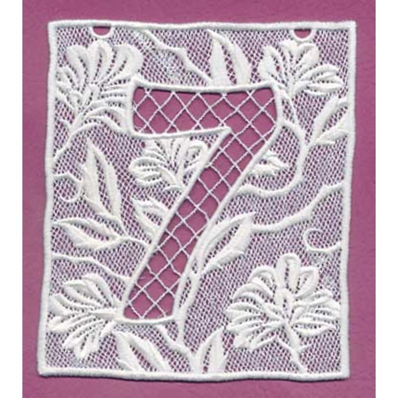 Bunting Number 7 (Lace)|5.67″ x 4.87″ / 144.1mm x 123.78mm|3.9″ x 3.35″ / 99.13mm x 85.17mm|All Sizes