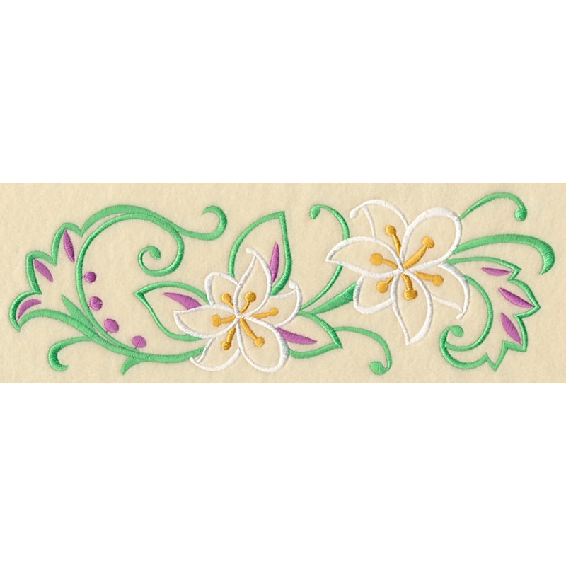 Lily Filigree Border|4.16″ x 11.76″ / 105.78mm x 298.73mm|3.33″ x 9.41″ / 84.69mm x 239.07mm|2.77″ x 7.81″ / 70.33mm x 198.44mm|2.35″ x 6″ / 59.71mm x 152.3mm|1.4″ x 3.9″ / 35.45mm x 99.01mm|All Sizes