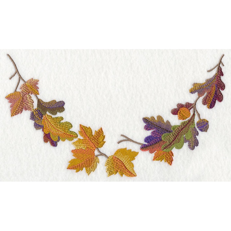 Autumn Leaves in Watercolor Neckline (V-Neck)