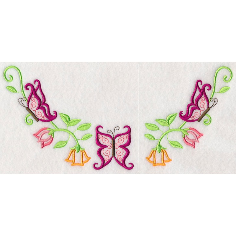 Bold Butterflies Neckline (V-Neck) (Split)