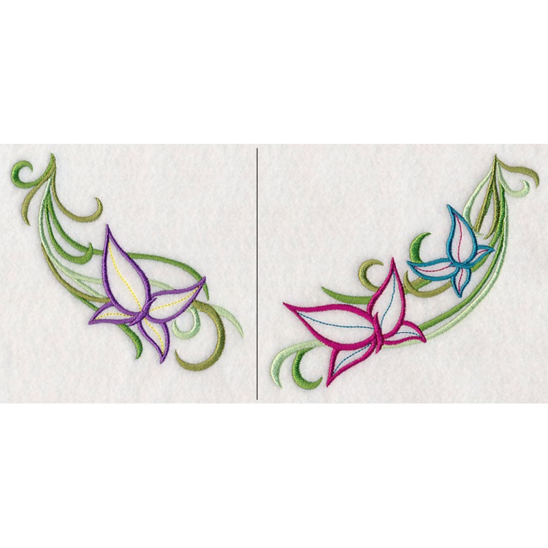 Butterflies and Vines Neckline (V-Neck) (Split)