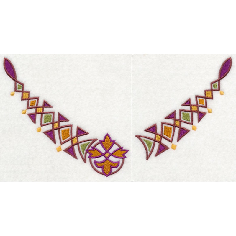 Celtic Diamonds Neckline (V-Neck) (Split)
