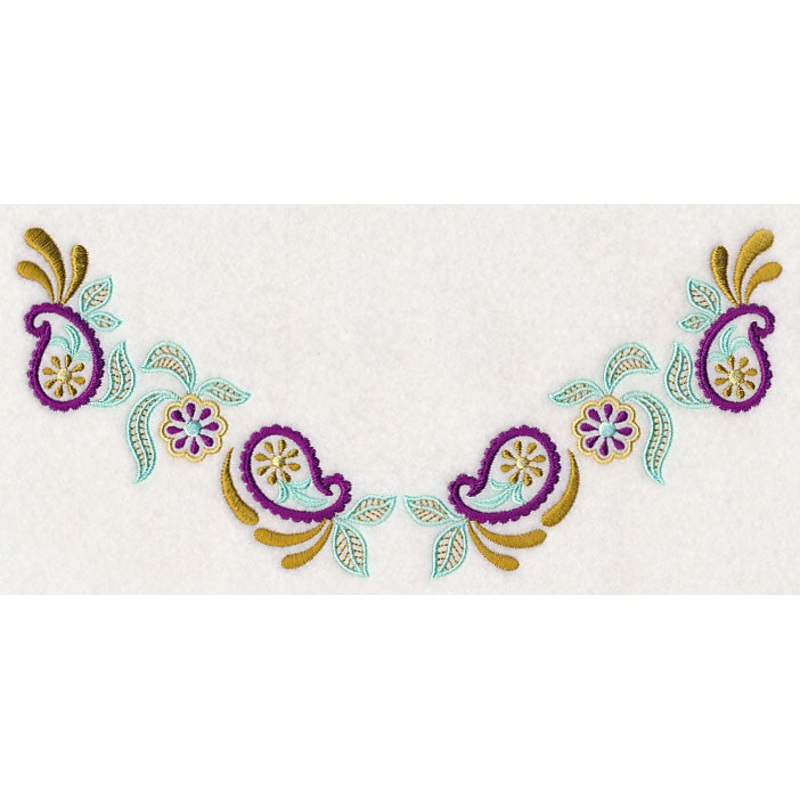 Daisy Paisley Neckline (V-Neck)