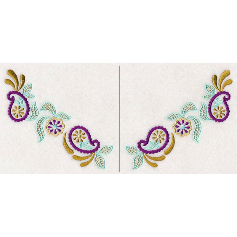 Daisy Paisley Neckline (V-Neck) (Split)