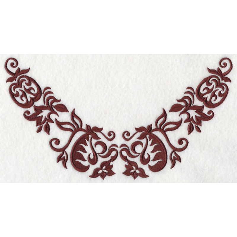 Damask Pumpkins Neckline (V-Neck)