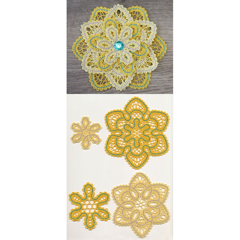 Fashion Flower (Layered Battenburg Lace)