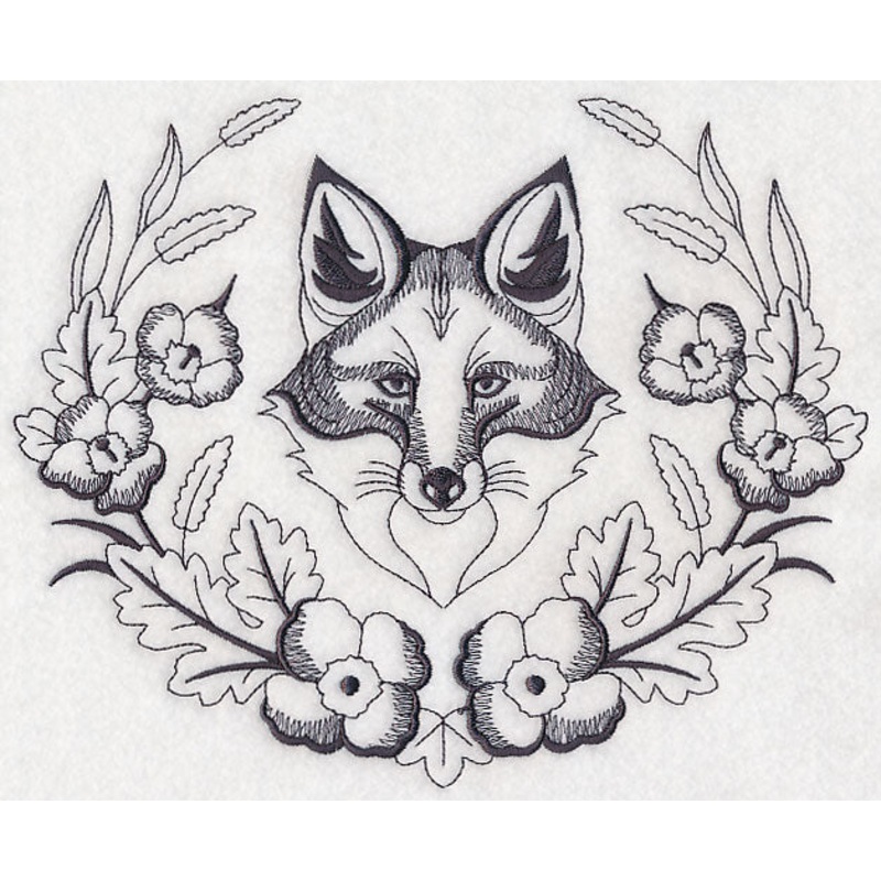 Fox and Flower Laurel|6.89″ x 8.53″ / 175.11mm x 216.74mm|6.3″ x 7.8″ / 160.02mm x 198.07mm|5.84″ x 7.23″ / 148.46mm x 183.76mm|4.84″ x 6″ / 123.04mm x 152.29mm|3.11″ x 3.85″ / 78.98mm x 97.75mm|All Sizes