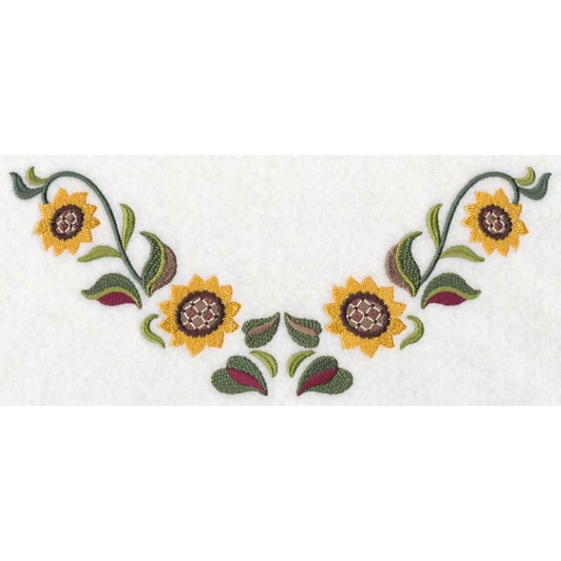 Sunflowers Neckline (V-Neck)|3.99″ x 9.4″ / 101.28mm x 238.88mm|2.91″ x 6.85″ / 73.85mm x 174.11mm|2.23″ x 5.25″ / 56.63mm x 133.47mm|All Sizes