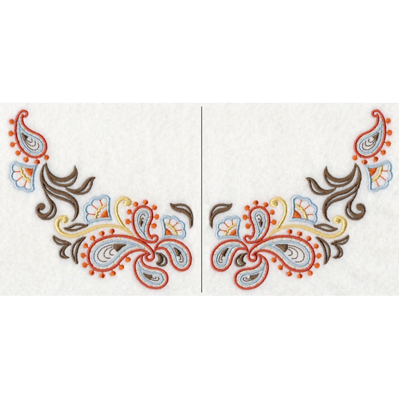 Swirling Paisley Neckline (Crewneck) (Split)