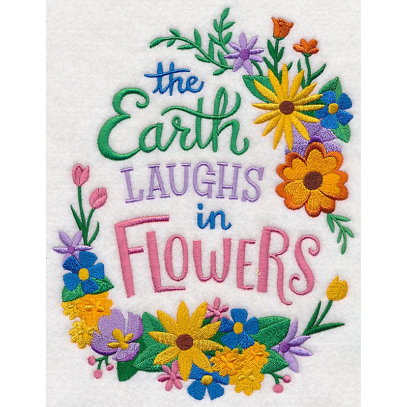 The Earth Laughs in Flowers|8.78″ x 6.85″ / 223.03mm x 173.87mm|7.52″ x 5.87″ / 191.03mm x 148.98mm|6.24″ x 4.87″ / 158.38mm x 123.58mm|All Sizes