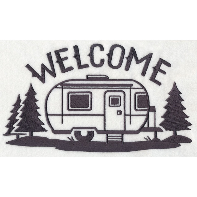 Campsite Welcome|6.85″ x 11.75″ / 173.99mm x 298.45mm|5.48″ x 9.4″ / 139.19mm x 238.76mm|4.55″ x 7.8″ / 115.57mm x 198.12mm|4″ x 6.85″ / 101.6mm x 173.99mm|All Sizes