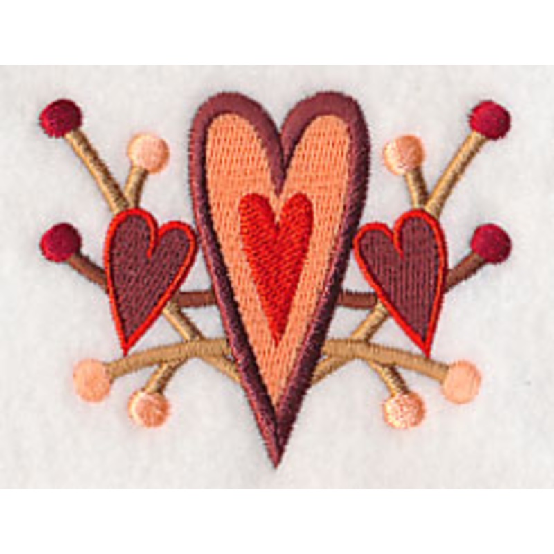 Country Hearts Cluster|2.36″ x 2.9″ / 60.01mm x 73.73mm