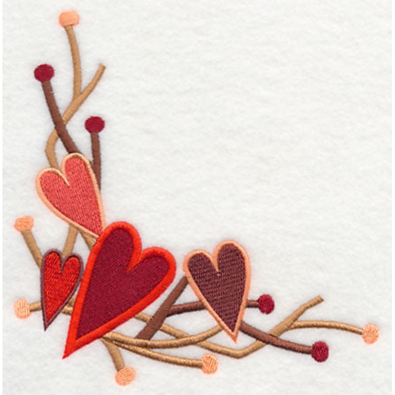 Country Hearts Corner|5.84″ x 5.81″ / 148.36mm x 147.48mm|4.83″ x 4.81″ / 122.63mm x 122.1mm|3.88″ x 3.87″ / 98.65mm x 98.28mm|All Sizes