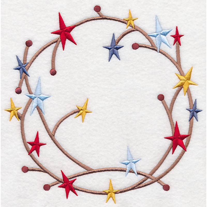 Country Stars Wreath|7.8″ x 7.79″ / 198.1mm x 197.96mm|6.91″ x 6.9″ / 175.45mm x 175.24mm|5.87″ x 5.86″ / 148.98mm x 148.82mm|4.86″ x 4.86″ / 123.53mm x 123.43mm|3.85″ x 3.85″ / 97.88mm x 97.82mm|All Sizes