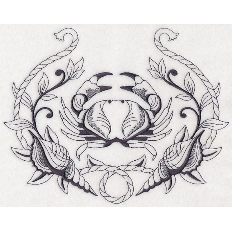 Crab and Seashell Laurel|6.88″ x 8.81″ / 174.81mm x 223.73mm|6.08″ x 7.78″ / 154.4mm x 197.65mm|5.42″ x 6.94″ / 137.58mm x 176.16mm|4.84″ x 6.19″ / 122.85mm x 157.28mm|3.05″ x 3.9″ / 77.39mm x 99.08mm|All Sizes