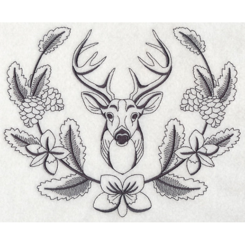 Deer Buck and Woodsy Laurel|6.85″ x 8.46″ / 173.93mm x 214.9mm|6.3″ x 7.8″ / 160.13mm x 198.12mm|5.85″ x 7.24″ / 148.67mm x 183.85mm|4.85″ x 5.99″ / 123.08mm x 152.16mm|3.1″ x 3.85″ / 78.86mm x 97.79mm|All Sizes