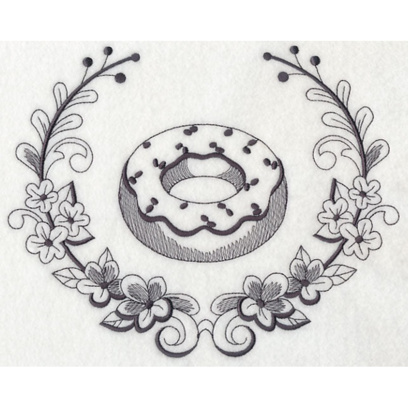 Donut and Sugar Flower Laurel|6.9″ x 8.61″ / 175.16mm x 218.64mm|6.25″ x 7.8″ / 158.71mm x 198.08mm|5.85″ x 7.29″ / 148.48mm x 185.29mm|4.85″ x 6.05″ / 123.08mm x 153.55mm|3.1″ x 3.85″ / 78.62mm x 97.74mm|All Sizes