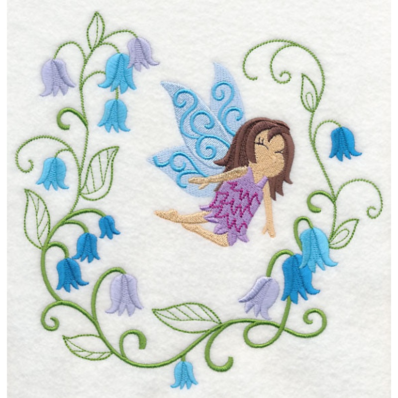 Fairy Bonnie with Bluebell Wreath