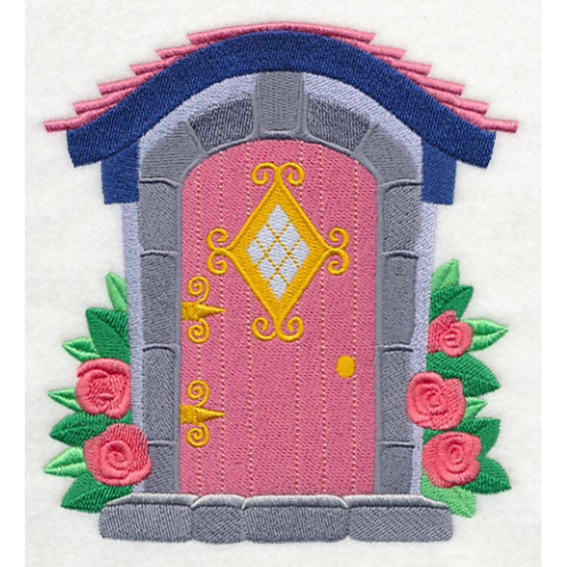 Fairy Door with Roses|6.44″ x 5.85″ / 163.5mm x 148.69mm|5.34″ x 4.85″ / 135.61mm x 123.29mm|3.87″ x 3.51″ / 98.22mm x 89.21mm|All Sizes