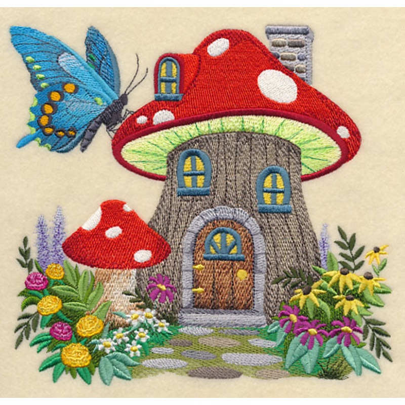 Fairy House in Toadstool|6.92″ x 7.46″ / 175.77mm x 189.48mm|5.87″ x 6.33″ / 149.1mm x 160.78mm|All Sizes
