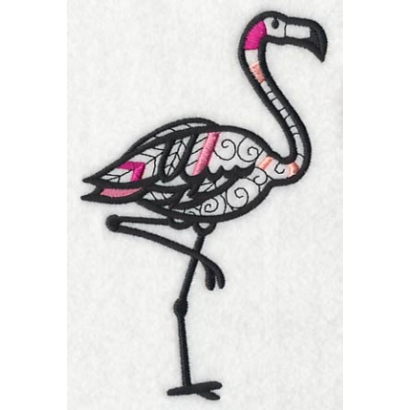 Flamingo 1 (Blackwork)|6.02″ x 3.79″ / 152.84mm x 96.16mm|3.75″ x 2.36″ / 95.14mm x 59.89mm|All Sizes