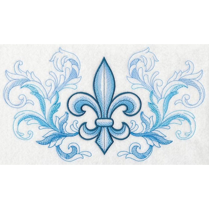 Fleur de Lis with Baroque Background