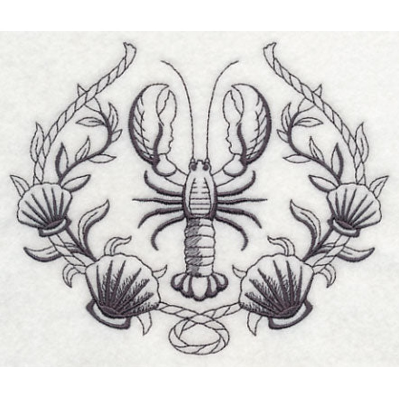 Lobster and Seashell Laurel|6.83″ x 8.36″ / 173.57mm x 212.34mm|6.21″ x 7.6″ / 157.79mm x 193.04mm|5.66″ x 6.93″ / 143.77mm x 175.91mm|4.84″ x 5.92″ / 122.88mm x 150.35mm|3.17″ x 3.88″ / 80.58mm x 98.63mm|All Sizes