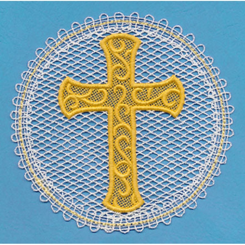 Cross (Battenburg Lace)|5.87″ x 5.9″ / 149.07mm x 149.94mm|4.87″ x 4.9″ / 123.71mm x 124.45mm|3.86″ x 3.88″ / 97.98mm x 98.46mm|All Sizes