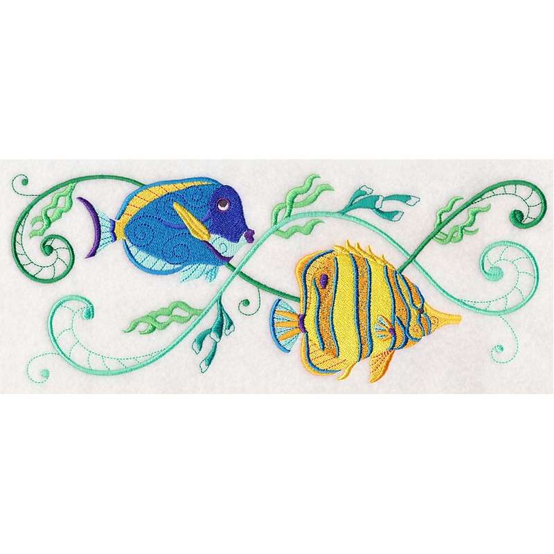 Tropical Fish Potpourri Border