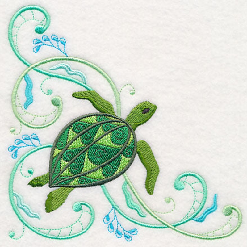 Turtles and Seagreens Corner|5.89″ x 5.86″ / 149.6mm x 148.84mm|4.89″ x 4.86″ / 124.08mm x 123.45mm|3.86″ x 3.84″ / 98.01mm x 97.54mm|All Sizes