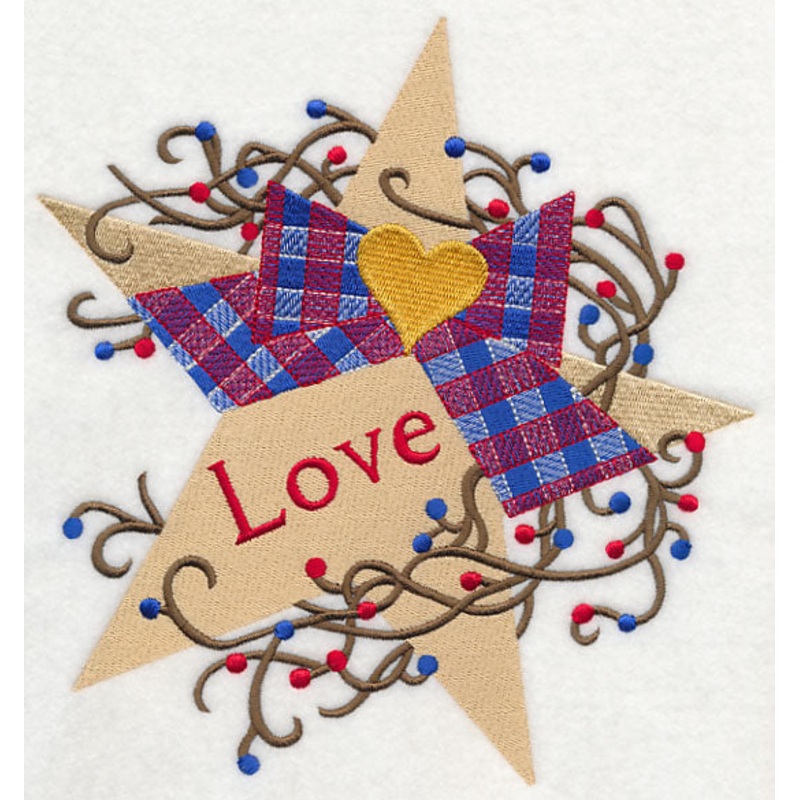 Country Star – Love|7.8″ x 7.45″ / 198.16mm x 189.34mm|7.21″ x 6.89″ / 183.21mm x 175.02mm|6.12″ x 5.85″ / 155.36mm x 148.57mm|5.07″ x 4.85″ / 128.7mm x 123.07mm|All Sizes