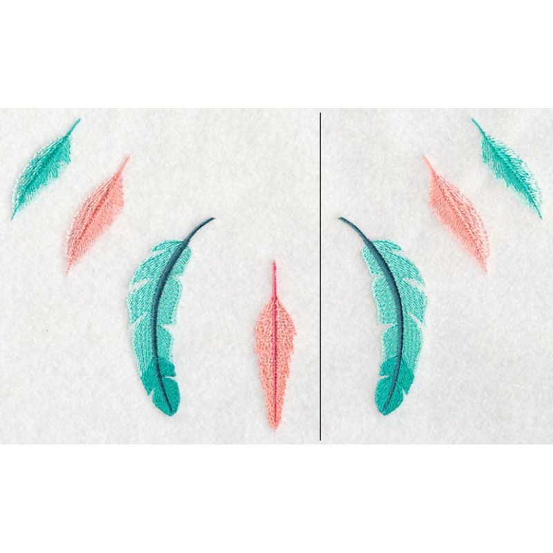 Feather Neckline (V-Neck) (Split)