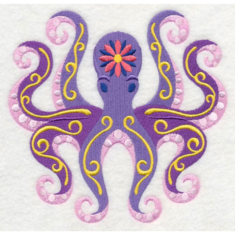Flower Power Octopus|5.86″ x 6.19″ / 148.73mm x 157.1mm|4.86″ x 5.13″ / 123.42mm x 130.3mm|3.66″ x 3.86″ / 92.87mm x 98.1mm|All Sizes