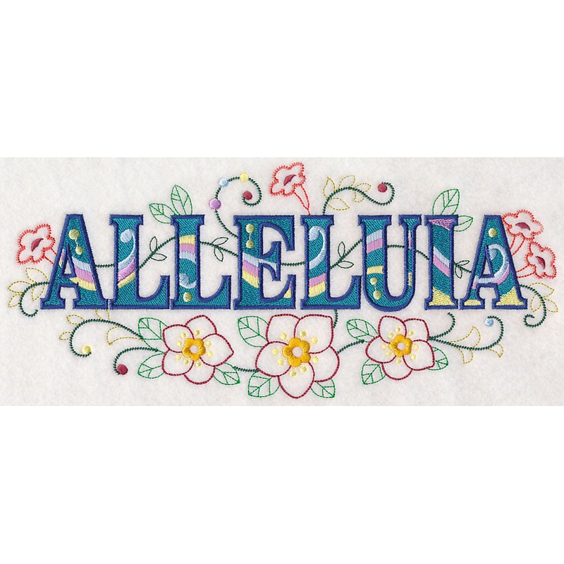 Alleluia with Vintage Flower Fade