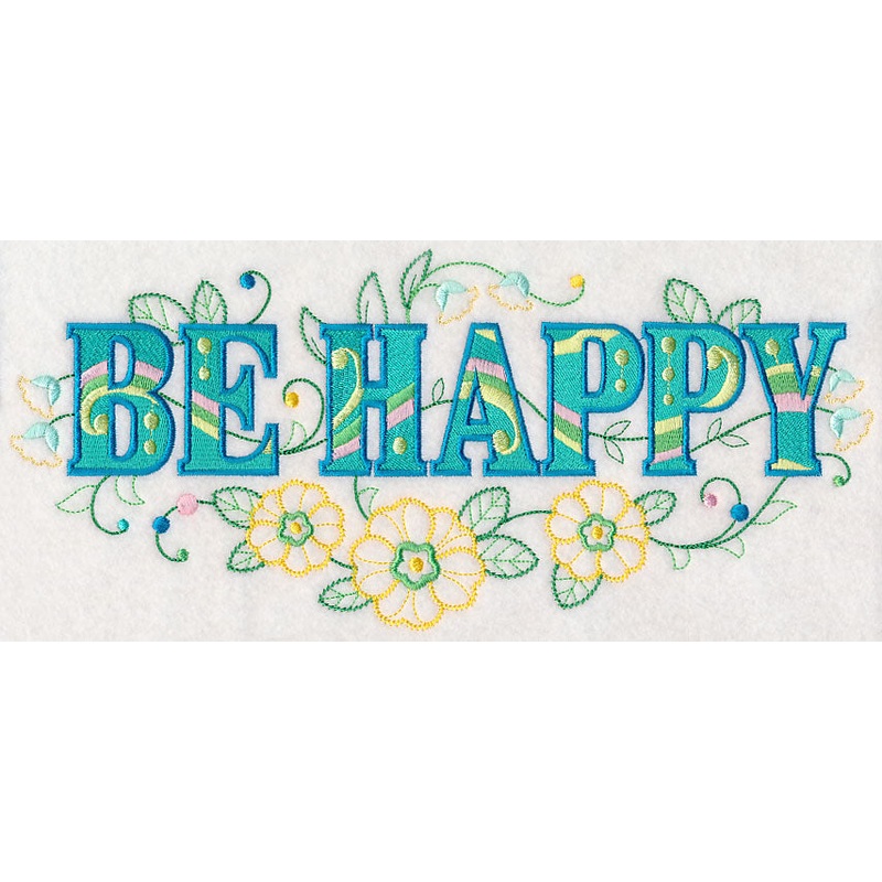 Be Happy with Vintage Flower Fade