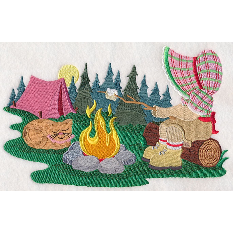 Campfire Sunbonnet Sue|5.86″ x 9.38″ / 148.95mm x 238.21mm|4.87″ x 7.79″ / 123.59mm x 197.85mm|4.28″ x 6.86″ / 108.82mm x 174.22mm|All Sizes