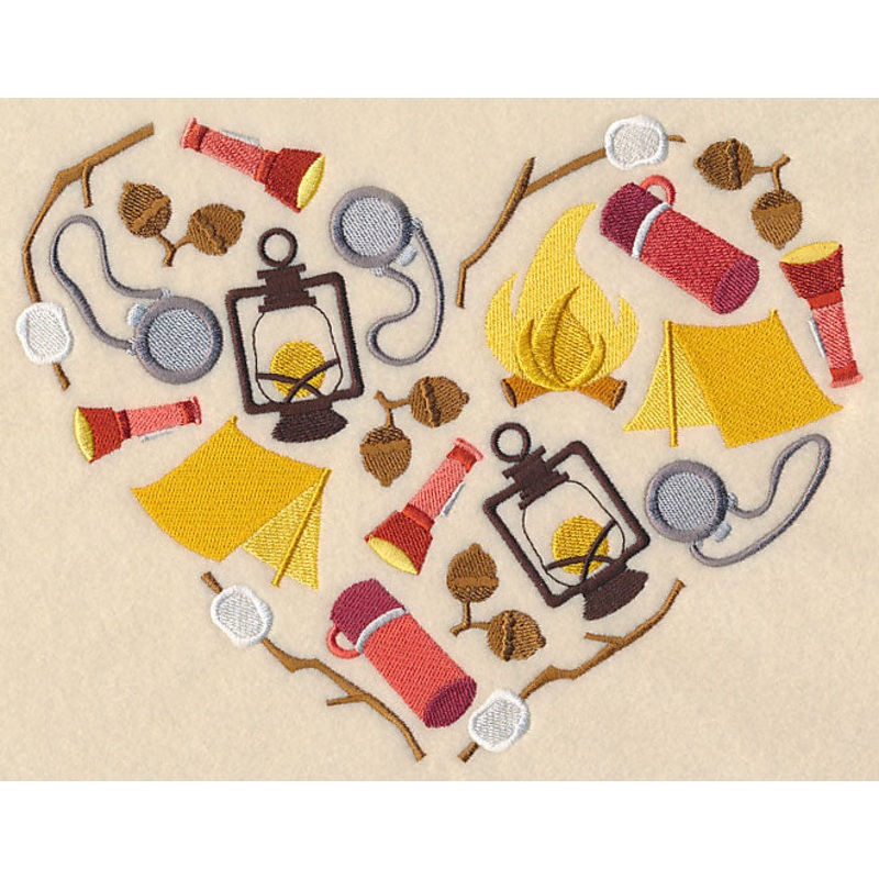 Camping Heart|6.9″ x 8.93″ / 175.29mm x 226.92mm|5.86″ x 7.59″ / 148.84mm x 192.66mm|4.81″ x 6.23″ / 122.2mm x 158.14mm|3.02″ x 3.9″ / 76.58mm x 98.99mm|All Sizes