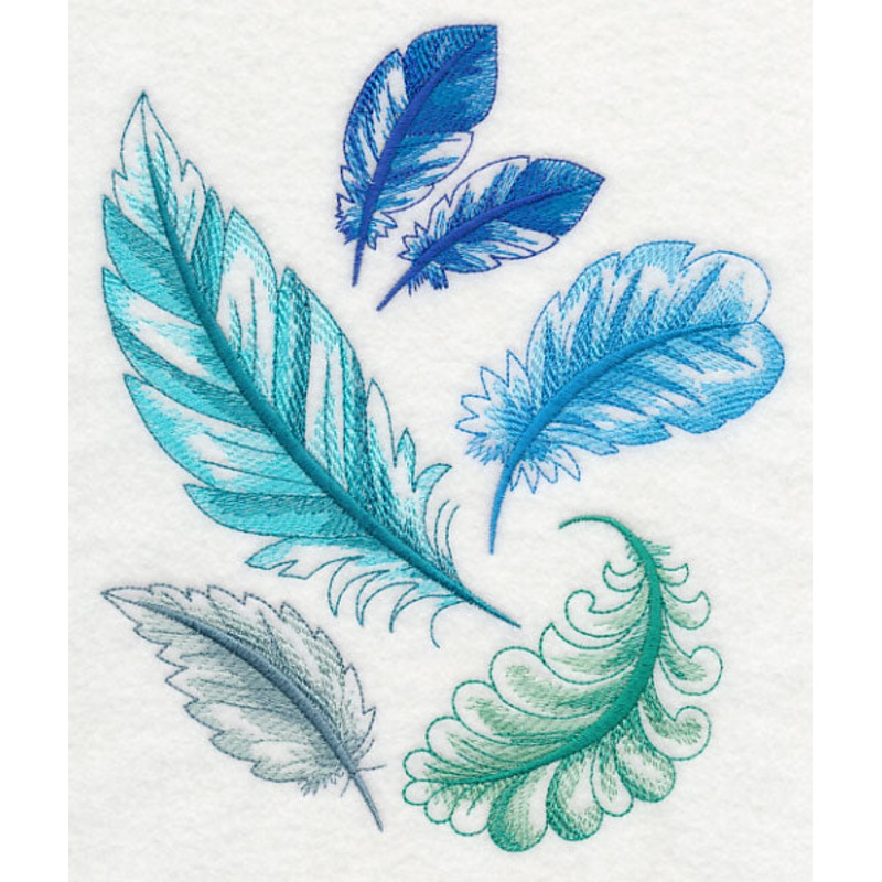 Cascading Feathers Collage|7.81″ x 6.57″ / 198.29mm x 166.83mm|6.96″ x 5.86″ / 176.78mm x 148.74mm|5.77″ x 4.86″ / 146.57mm x 123.36mm|All Sizes