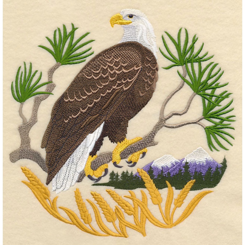 Eagle Scene|8.64″ x 8.56″ / 219.43mm x 217.41mm|7.8″ x 7.73″ / 198.18mm x 196.34mm|6.92″ x 6.86″ / 175.87mm x 174.23mm|5.91″ x 5.86″ / 150.17mm x 148.83mm|4.9″ x 4.86″ / 124.52mm x 123.43mm|All Sizes