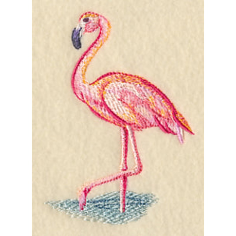 Flamingo in Watercolor|3.85″ x 2.74″ / 97.71mm x 69.52mm