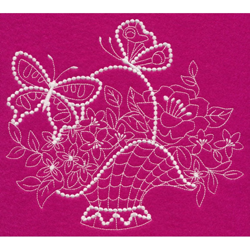 Flutterby Flourish Basket 1 (Candlewicking)